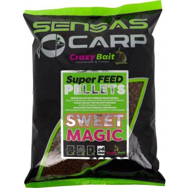 Sensas Super Feed Pellets Carp Fishing Bait Sweet Magic 2mm