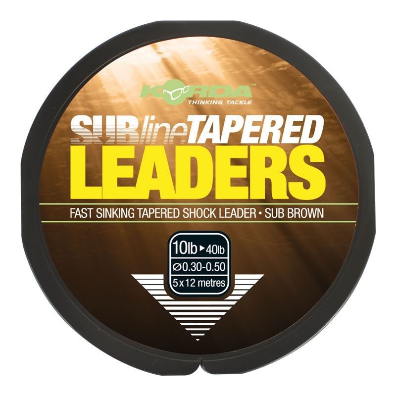 Korda SUBline Tapered Leader Sub Brown