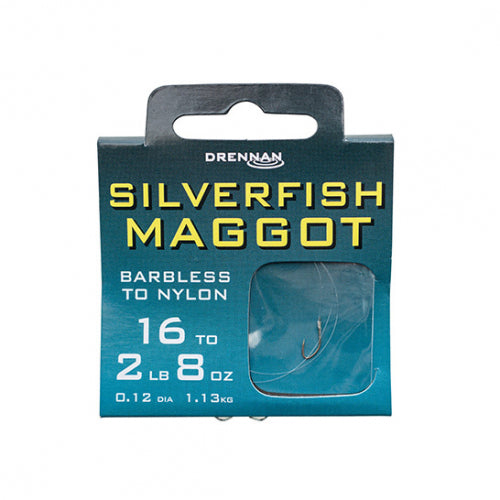 Drennan Hook Plate Hooklengths – Barbless Acolyte Silverfish Size 6 (New)