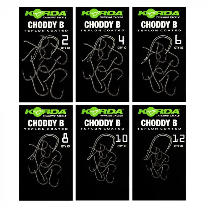 🎣 6 Confezioni Korda Raptor Choddy Senza Spine – Taglia 8 – Per Catture Da Sogno!