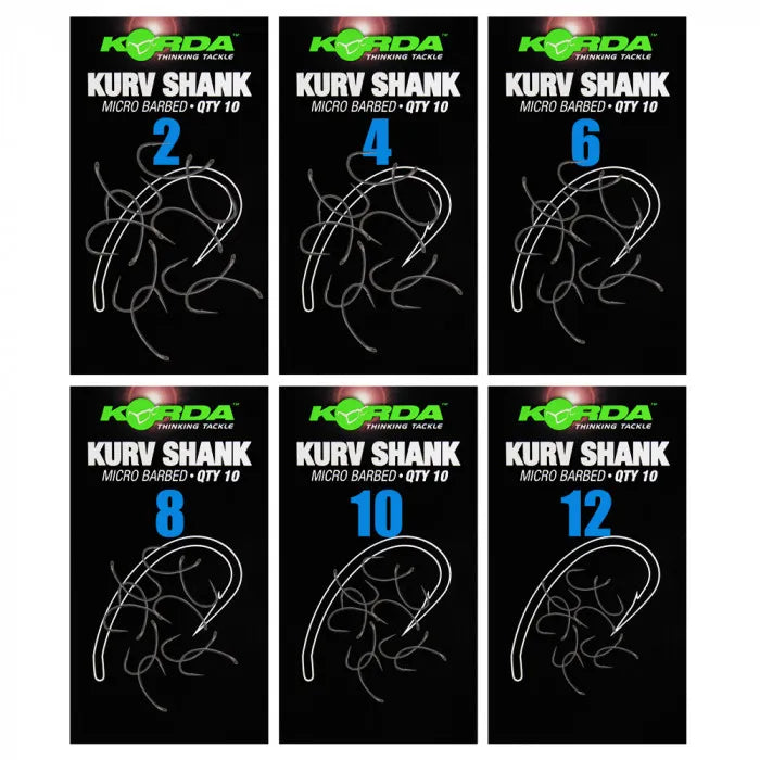 Korda Kurv Shank Fishing Hook Barbless