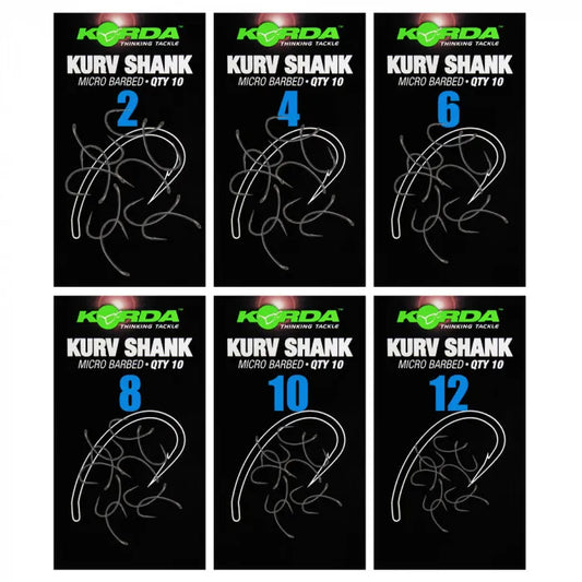 Korda Kurv Shank Fishing Hook Barbless